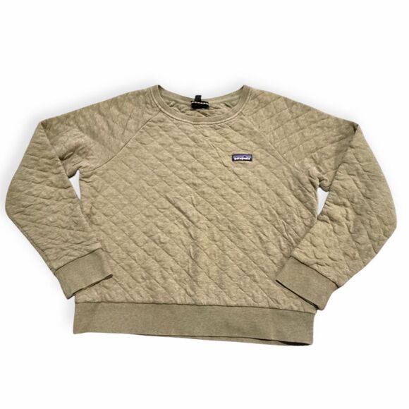 Patagonia Tops - Patagonia Quilted Crewneck Sweatshirt in Olive